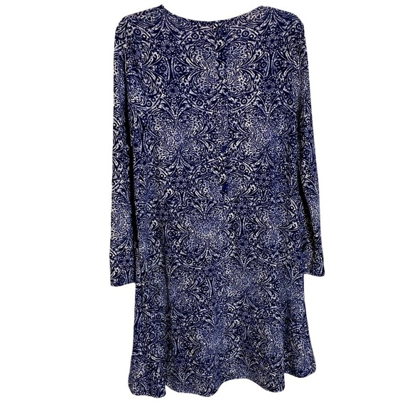 CHICO’S tunic top pullover blue and white small - Picture 2 of 9